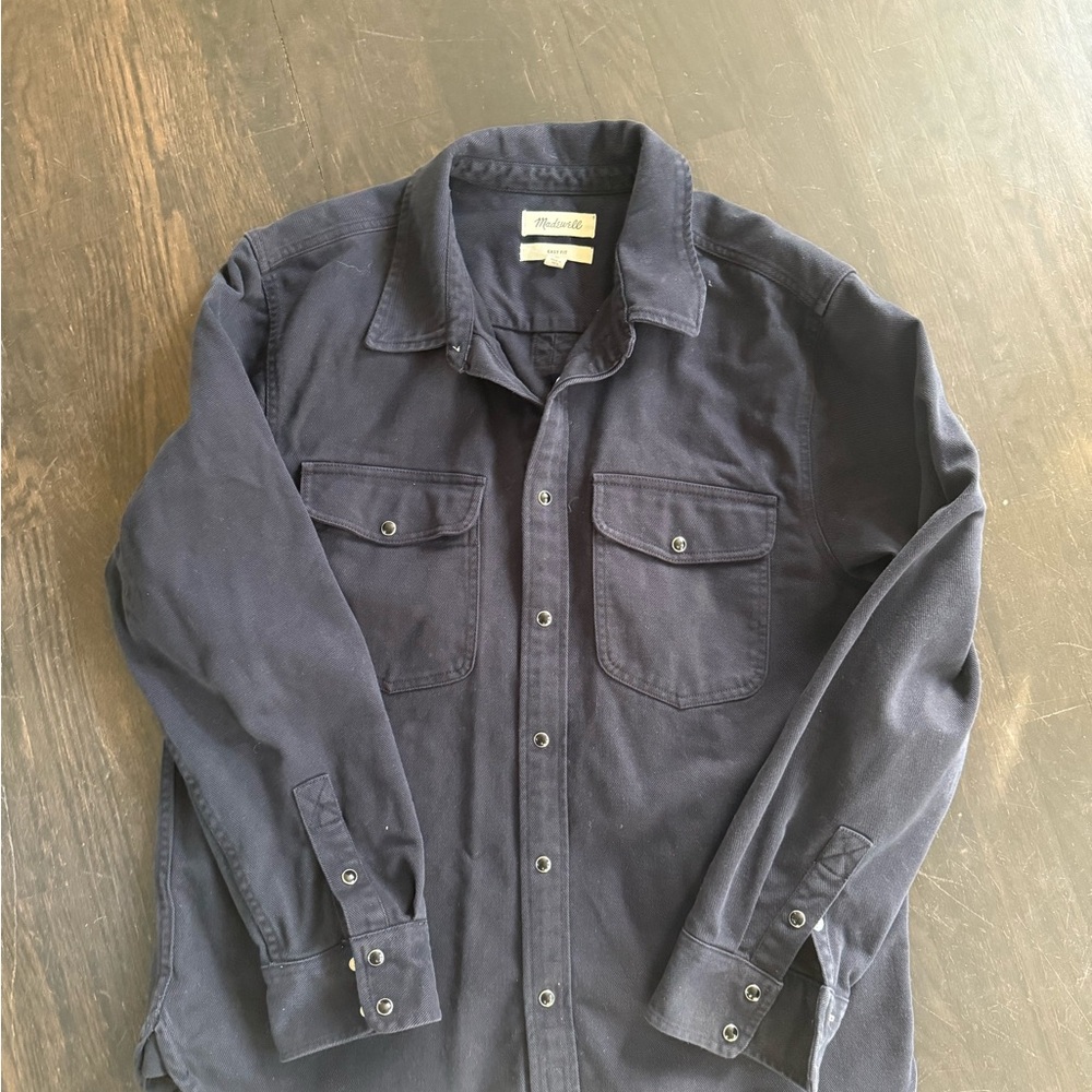 EXCELLENT CONDITION Madewell Navy Utility Shirt Jacket